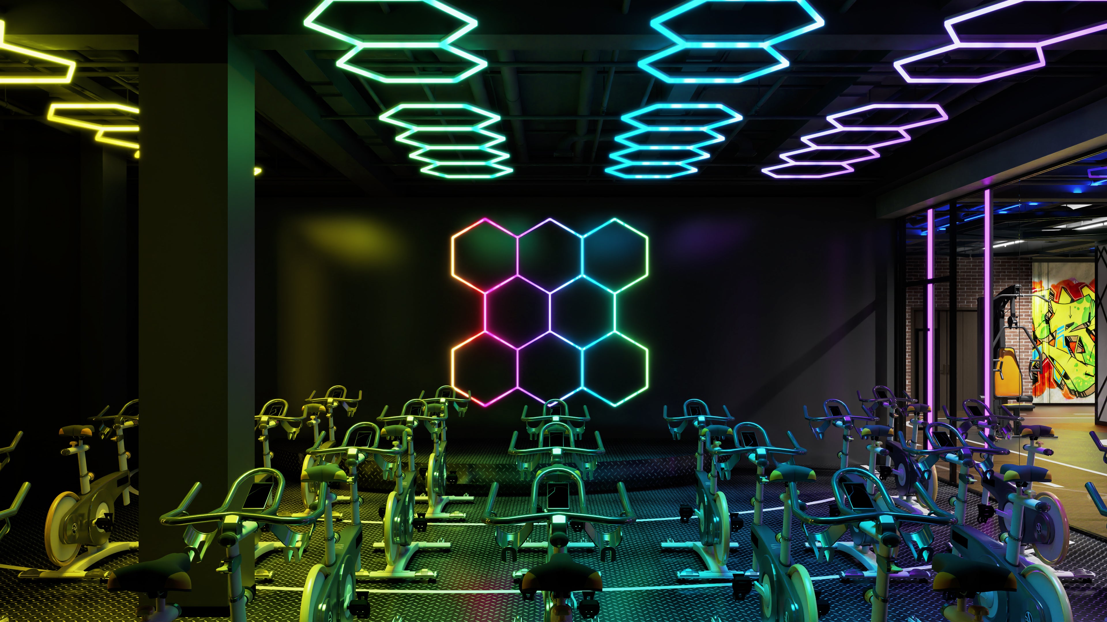 Hexagon LED Licht - RGB - 5er